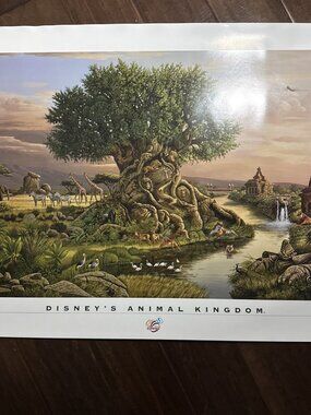 Disney World 1998 Animal Kingdom Clive Kay 36x24 Poster Hidden Mickey Poster